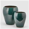 EDG Enzo De Gasperi Vaso Porta Piante Glaze in Ceramica Grande 32x28cm Verde