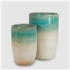 EDG Enzo De Gasperi Vaso Porta Piante Glaze in Ceramica Piccolo 63x40cm Verde