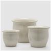 EDG Enzo De Gasperi Vaso Porta Piante Bombato in Ceramica Medio 24x30cm Avorio