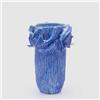 EDG Enzo De Gasperi Vaso Alto Chakra Carpe Coi 32,5x22cm Blu Ceramica