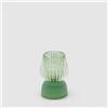 EDG Enzo De Gasperi Lampada da Tavolo Lanterna Biforma Righe 13x9cm Verde