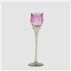 EDG Enzo De Gasperi Portacandela Tulipano 28x8cm Magenta in Vetro
