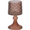 EDG Enzo De Gasperi Portacandela Lampada in Vetro 15x8,5cm Viola Rosa