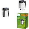 Philips Shroud Solar lampada a parete con rilevatore di movimento, set da 2, LED, 8721103044495, Shroud [Lampade per Esterni > Lampade a Parete]