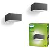 Philips Hedgehog lampada a parete, set da 2, E27, 8721103038098, Hedgehog [Lampade per Esterni > Lampade a Parete]