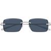 Gucci Occhiali da Sole GG1703S 003 Argento/Blu Unisex 55/17/140