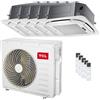 TCL Condizionatore TCL Cassetta 4 vie Serie S penta split 9000+9000+9000+12000+18000 BTU inverter A++ wifi unità esterna 12.2 kW MT4250/MN09SS2_3/MN12SS1_