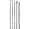 kwb Einhell - Set di 5 scalpelli SDS-max (accessori per martello di demolizione/trapano, con 3 punte per pietra Ø 18, 20, 25 mm, 1 scalpello piatto, 1 scalpello a punta, in pratica valigetta)