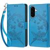 KENHONER Cover Compatibile con Samsung Galaxy A56, Resistente Pelle PU Flip Libro Custodia [Protezione Completa] [Slot per Scheda] [Funzione di Supporto], Blu