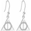Harry Potter Orecchini pendenti in argento Sterling con cristalli e i doni della morte