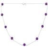 Bling Jewelry Delicato Semplice Autentico Collana Tin Cup Con Perle Sferiche Di Ametista Viola Per Donne In Argento Sterling .925 Lunga 18 Pollici