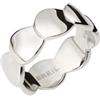 Breil, Collezione B Whisper, Fedina in Acciaio Lucido, Minimal e Versatile, con Piccoli Elementi Sovrapposti, Colore Silver, Misura 14, Gioielli Donna e Ragazza