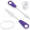 Wilton Set 3 Attrezzi Pulisci Cornetto/Taglia sac a Poche, Plastica, Bianco/Viola