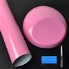 NewL Pellicola autoadesiva ad alta lucentezza, per esterni, con canali per non formare bolle (rosa, 50 x 152 cm)