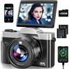 Macchina Fotografica Digitale Con Wifi, 4K 64MP Autofocus Fotocamera Compatta, D