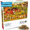 Buffalo Games - Charles Wysocki - Blackbirds Roost at Mill Creek - 500 Piece Jigsaw Puzzle for Adults -Challenging Puzzle Game Nights - Finished Size is 21.25 x 15.00