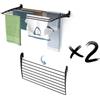 foxydry Fold stendibiancheria da parete richiudibile salvaspazio, 102 cm X2 | in alluminio e acciaio inox, chiusura verso il basso, antiruggine, per terrazze e balconi, sostiene 10 kg, nero