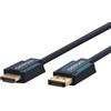 Clicktronic Cavo attivo DisplayPort HDMI 4k 60 Hz unidirezionale con amplificatore di segnale, da DP 1.4 a HDMI 2.0, 5 m, cavo adattatore monitor a HDMI