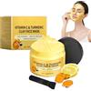 HOUSN Maschera Viso,Maschera Argilla Viso,Al Curcuma E Vitamina C,Pulizia Profonda,Rimozione Punti Neri,Riduce Macchie Scure E Acne,Controlla Il Sebo E Restringe I Pori