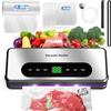 Nunemosk 8 in 1 Macchina per sottovuoto per alimenti, sigillante multifunzione per alimenti con taglierina UV incorporata/conservazione per sacchetti Agisce su olio umido secco Croccante, kit per sigillatura