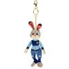 Disney Store Japan Official Portachiavi con Piccolo Peluche di Judy Hopps, Zootropolis, Peluche di coniglietta in Divisa da poliziotta, 18 cm