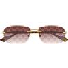 Gucci Occhiali da Sole GG1221S 004 Oro/Rosso Uomo 56/16/140