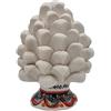 sicilia bedda - Pigna Siciliana con Piede Decorato - Modello Maioliche - Ceramica di Caltagirone (Altezza 12 x 8, Bianco)
