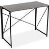 VERSA Jack Scrivania per Computer e Scrittoio Salvaspazio, Piccolo Tavolo da Ufficio, Salotto o Studio di Casa, Pieghevole, Misure (A x L x l) 74 x 45 x 90 cm, Legno e Metallo, Colore Grigio