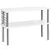 Kesper® | Mensola da cucina, materiale: certificato FSC® - MDF e metallo, dimensioni: 55 x 20 x 38 cm | con rete metallica e 3 ganci | ripiano aggiuntivo per spezie e utensili da cucina, colore