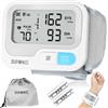 Duronic BPM65 WE Misuratore Pressione da Polso Digitale Automatico, Sfigmomanometro Portatile, Display Retroilluminato, Memoria, Rilevazione Aritmie, Misura Pressione Arteriosa, Battito, Bianco