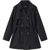 Name it kids Coat Nkfmadelin-Cappotto Trench Noos, Nero, Numeric_128 Bambine e Ragazze