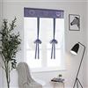 SIMPVALE 1 Pezzo Tie up - Tenda in Voile Tulle Ricamo Romano Tenda - Tende Pannelli Finestra per Camera da Letto, Studio, Bagno, Cucina, Blu, 60x140cm