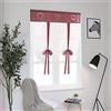 SIMPVALE 1 Pezzo Tie up - Tenda in Voile Tulle Ricamo Romano Tenda - Tende Pannelli Finestra per Camera da Letto, Studio, Bagno, Cucina, Vino Rosso, 60x140cm