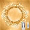 Mixtooltoys Confezione da 2 luci USB a forma di petardo, 3 m, 100 LED scintillanti, con telecomando e timer, impermeabili, per ghirlande da interni, fai da te, feste, matrimoni, decorazioni natalizie, bianco