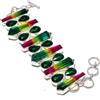 Fatto a mano Bracciale Multi Tormalina Cromato Diopside Gemma Catena Regolabile Gioielli 9"