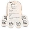 Generisch 6 Pz Palline per Asciugatrice, Palline di Lana per Asciugatrice, 7 cm 100% Pura Lana Palline Asciugatrice, Profumatore Naturale, Tempo di Asciugatura Antistatico Ridotto, con Borsa per Trasporto