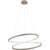 Eglo Lampada a sospensione LED Ruotale, per tavolo da pranzo, sala da pranzo, anello oscillante in metallo color sabbia, luce bianca calda, diametro 70 cm