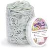 HOYOLS Piccoli Elastici Bianchi in Gomma, Elastici per Capelli da 1/2'' | 1000 Pezzi Elastici Morbidi, Accessori per Acconciature con Trecce e Dreadlocks, Elastica per Ragazze e Donne