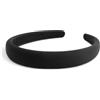 SXQLYH Cerchietto per capelli in tessuto imbottito, larghezza 2,2 cm, fascia imbottita, per donne e ragazze (nero)