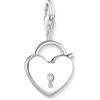 Thomas Sabo 0009-001-12 - Ciondolo da donna, argento sterling 925, 14 mm, Heart Lock Silver