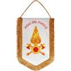 Vigili del Fuoco Gagliardetto Araldico Pentagonale Misura 20x28 cm