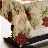 Threadmade Elrene Home Fashions - Tovaglia in tessuto per feste di Natale con stella di Natale, multicolore 52 x70 oblungo/rettangolo (tovaglia)