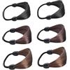 NT-ling 6 mini elastici in gomma per capelli, per coda di cavallo, per donne e ragazze, in 3 colori