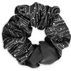 SXQLYH Elastico per capelli in raso con pietre di cristallo, elastico per capelli in raso, morbido e comodo, per coda di cavallo, bobble da donna, per capelli lunghi (nero)