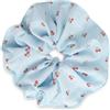 SXQLYH Scrunchie - Elastico per capelli in tessuto a quadretti, morbido e comodo, grande, 18 cm, per coda di cavallo, per capelli lunghi e spessi (blu)