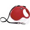 Flexi Guinzaglio New Classic Rosso con Fettuccia da 5 mt | Taglia S - Flexi - Guinzaglio New Classic Rosso con Fettuccia - 5 mt Taglia S