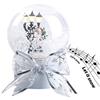 Infactory Christmas Snow Globes - Ornamento Natale: Palla di Neve con Babbo Natale Che Canta, Mini lampione Stradale con LED, Attiva Luce, Suono e vortice di Neve toccando (Palla Musica e Luce)