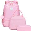 Kimwadalh Zaino Glitter Ragazza Zainetti per Bambini Zaino Scuola Elementare Zaini per Bambina Ragazza + Borse da Pranzo + Astuccio