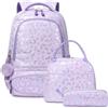 Kimwadalh Zaino Peluche Farfalla Ragazza Zaino Scuola Elementare Bambina Zainetti per Bambini Zaini per la Scuola Ragazza + Borse da Pranzo + Astuccio