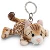NICI 63061 - Portachiavi con Peluche a Forma di Gatto Bengala, per Lo Zaino o la Borsa di Grandi e piccini, 10 cm, Marrone